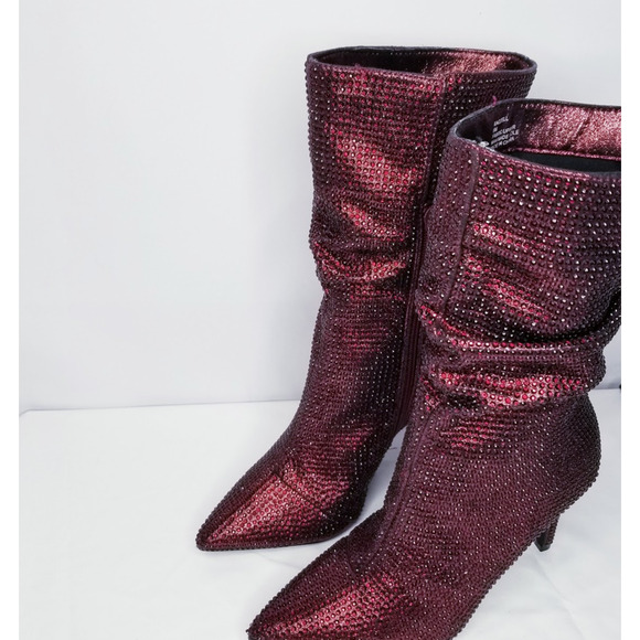 Thalia Sodi Raquell Slouch Dress Boots  Size 6 Wine NWT - Picture 1 of 7